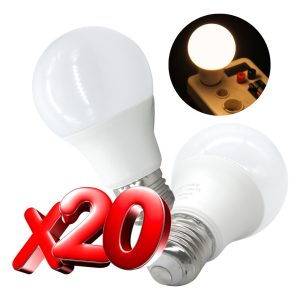 Alternative view of Pack De 20 Focos Led 10w Luz Blanca Calido Entrada E27