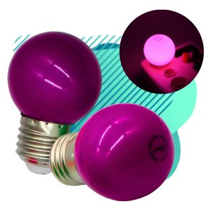 Pack 20 Focos Led Mini Bombilla De Colores E27 Morados