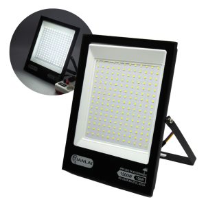 Reflector Led 150w (1500w) Súper Potente Para Interperie 127 Carcasa Negro Luz Blanco Frío