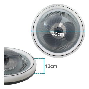 Alternative view of Lampara Ventilador Techo Luz Led 3 Tonos Control Remoto 62w