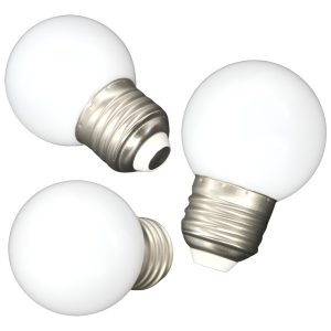 20 Focos Led Color G45 Rosca Normal Decorativo E27 Blanco