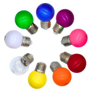 Pack 10 Focos Led Mini Bombilla De Colores E27 Decoración