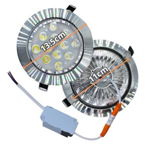 Alternative view of Lampara Led 12w (100w) Dirigible Satinada Super Potente