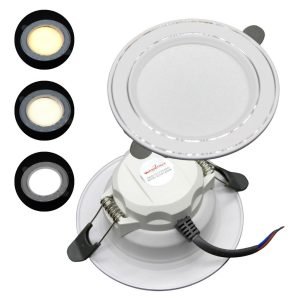 10 Lamparas Empotrar Led 5w Blanco Con Satin 3 Tonos De Luz