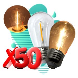 Alternative view of Paquete De 50 Focos Led Irrompible Vintage