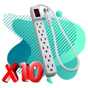 Alternative view of Pack 10 Multicontacto Pro-electrico Contra Picos 6 Salidas