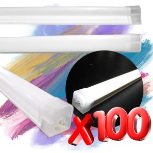 Alternative view of Pack De 100 Regleta Tubo Led De 1.20m Blanca