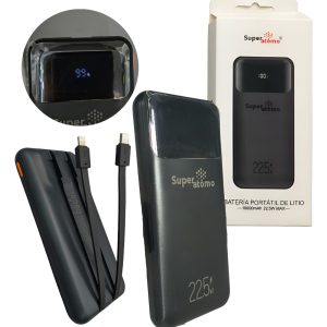 Carga Rapida Power Bank Negra Bateria Portatil 10000mah