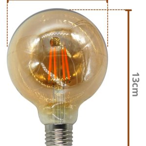 Alternative view of Foco Led Ahorrador Vintage Globo Incandescente 4w Cálida