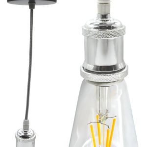 Soquet Industrial Vintage Minimalista Metálico Socket Plata