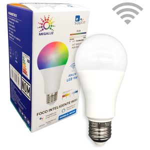 Foco Inteligente Wifi Rgbcw 9w Para Alexa Y Googleassistant