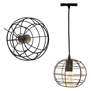 Lámpara Colgante Diamante Negro Minimalista 100 Cm