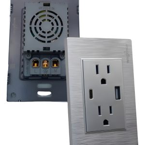 Pack De 10 Contacto Duplex Usb + C Doble 15a 125/250v Gris