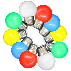 10 Focos Led Color G45 Rosca Decorativo E27 Color A Elegir.