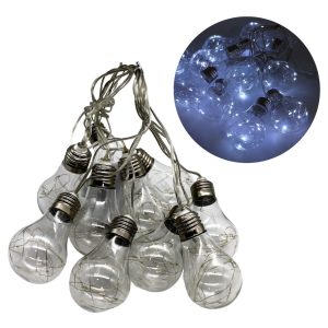 Serie De Luces Vintage Bombilla Navideñas Tipo Foco Guirnald