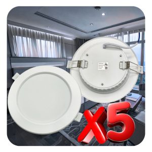 Alternative view of Kit 5 Lampara Led Empotrar Plafón O Bote 12w Luz Blanca 6500