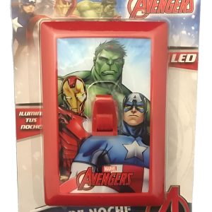 Lampara Led De Noche Infantil Avengers O Cars Juguete Decora