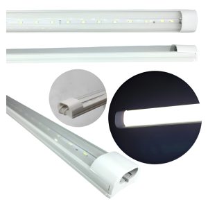 40 Regletas Led Con Base Integrada Blanca 18w Alta Potencia