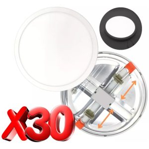 Paquete De 30 Panel Ajustable Led 15w Bote Plafon O Registro
