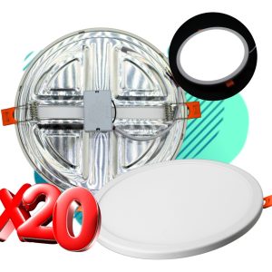 Alternative view of Paquete De 20 Panel Ajustable Led 15w Bote Plafon O Registro