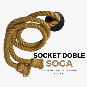 Alternative view of Lampara Doble Vintage Industrial Tipo Soga Cuerda Led E27 1m