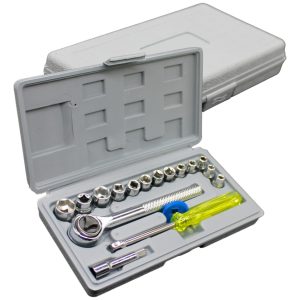 2pz Paquete De 13 Dados Con Matraca Y Desarmador P/mecanico