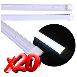 Alternative view of Paquete De 20 Regletas Tubo Led Con Conector Integrado 22w Estructura Blanco