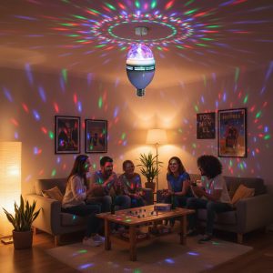 Foco Giratorio Multicolor !! Oferta Fiesta, Rgb, Disco