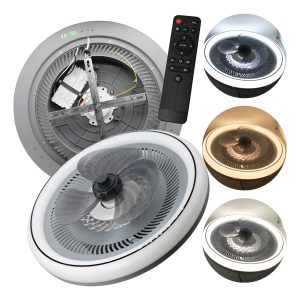 Lampara Ventilador Techo Luz Led 3 Tonos Control Remoto 62w