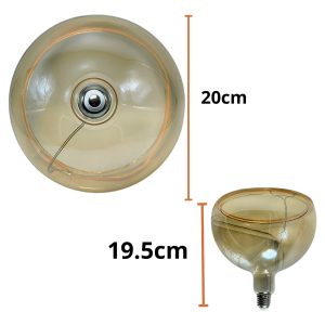 Alternative view of Super Foco Vintage Led Luz Calida E27 Tipo Copa Cristal 14w