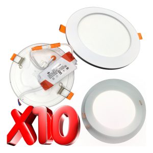 Alternative view of 10 Lamparas Panel Led Empotrar En Plafon O Bote 9w Blanca