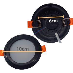 Alternative view of Lampara De Empotrar Led 5w Color Negro De 3 Tonos En 1