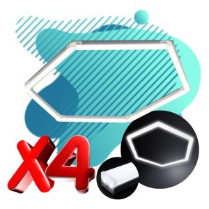 Alternative view of Paquete De 4 Lamparas Hexagonales 120w (6500k) Blanco Frio