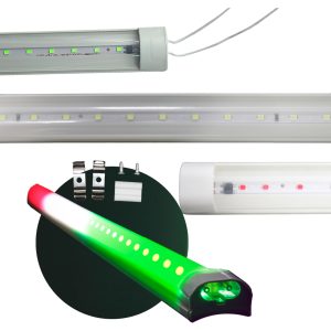 10 Regletas Tubo Led Tricolor Verde Blanco Rojo 1.2m 18w Mex