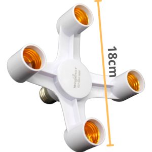 Alternative view of Lampara Soquet Drone Multiple De 1 A 4 Focos E27