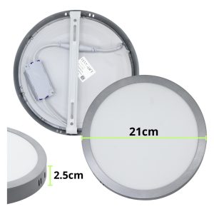 Alternative view of Lampara Panel Led Sobreponer 18w (150w) Orilla Plata