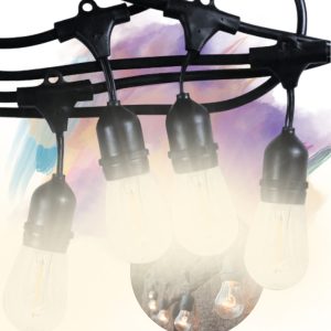 Alternative view of Serie De Luces Vintage Exterior Con Focos Renovables E27
