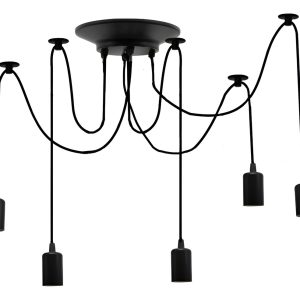 Lámpara De Techo Colgante Vintage Industrial Araña P/5 Luces