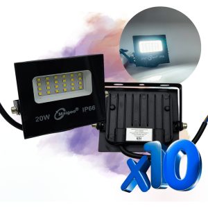 Alternative view of 10 Reflectores Led De 20w Para Exteriores Luz Blanca =200w