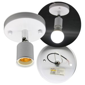 Socket Metalico Dirigible Blanco Vintage Entrada E27 Oferta