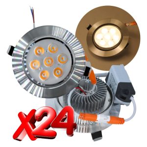 Alternative view of 24 Lamparas Led 7w Empotrar Dirigible Satinada Luz Calida