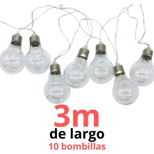 Alternative view of Serie De Luces Led Vintage Tipo Bombilla 3m Decorativa