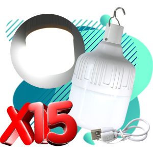 Alternative view of 15 Focos Led Recargable De Acampar , Emergencia (100w)