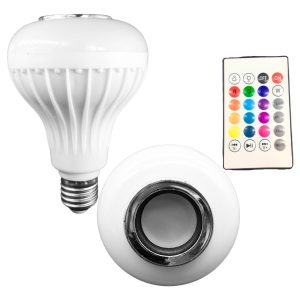Foco Bocina Led 12w Bluetooth Todos Los Colores Envio Gratis