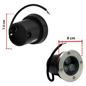 Alternative view of Super Lampara Sumergible Empotrado Satinado 3w 6500k