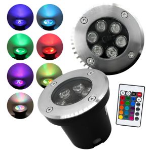 Super Lampara Sumergible Rgb Satinado 6w Ip68 Con Control