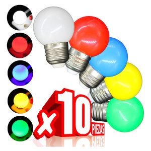 Alternative view of 10 Focos Led Color G45 Rosca Decorativo E27 Color A Elegir.