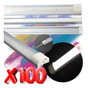 Alternative view of Pack 100 Regletas Tubo Led 9w 60 Cm Accesoriostransparente
