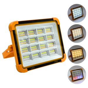 Reflector Solar Led 300w Completo Potente Panel Solar 12 H. Color De La Carcasa Negro Color De La Luz Blanco Frío