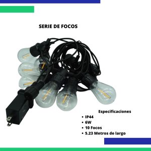 Alternative view of Serie Vintage Led 5m , Luz Cálida 10 Luces Con Extensión